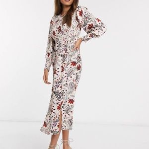 NWT ASOS Long Sleeve Midi Dress